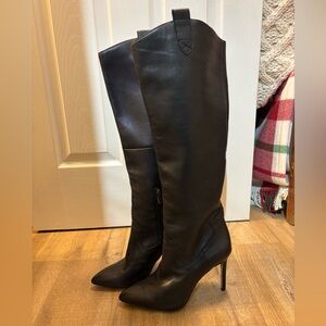 Vince Camuto Black Over the Knee High Heel Boots